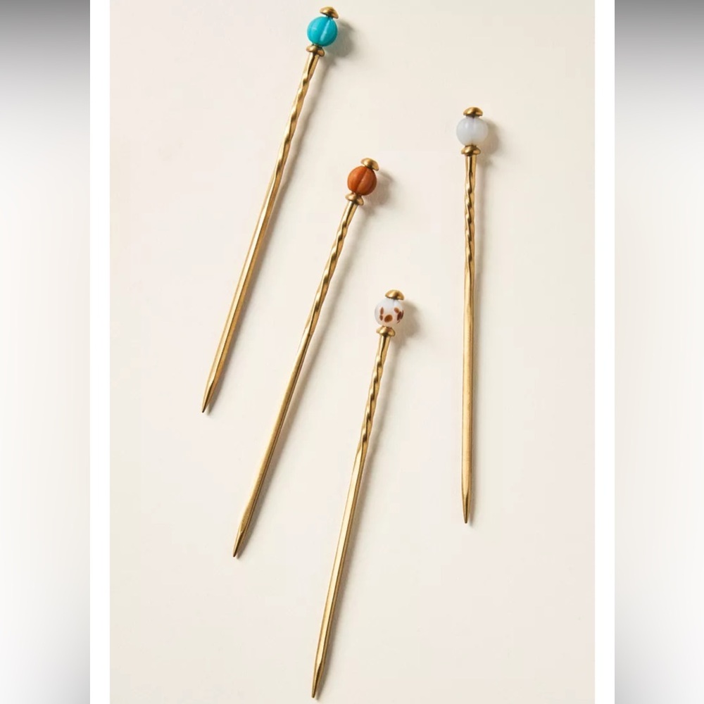 New Anthropologie x The Mediterranean Dish Appetizer Skewers, Set of 4
